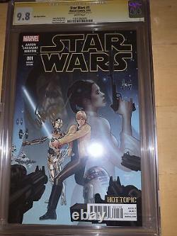Star Wars 1 CGC SS 9.8 Fisher signed Hot Topic Variant