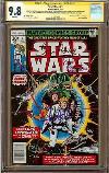 Star Wars #1 Cgc Ss 9.8 Wp Signed By Mark Hamill Carrie Fisher Kenny Baker + 4