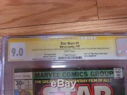 Star Wars 1 CGC SS signed by cast