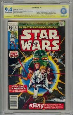Star Wars 1 Cbcs / Cgc Ss 9.4 1977 Signed 5x Hamill Fisher Daniels Baker Prowse