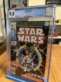 Star Wars #1 Cgc 9.0 1977 1st Print, Luke Skywalker, Darth Vader, Han Solo