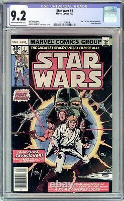 Star Wars #1 Cgc 9.2 Nm- 1977 Marvel Comics, First Print- A New Hope! No Reserve