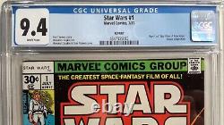 Star Wars #1 Cgc 9.4(1977 Marvel Comics)reprintdarth Vaderskywalkermovie