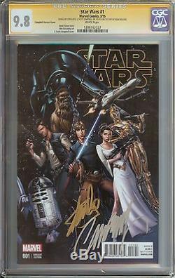 Star Wars #1 Cgc 9.8 501 Campbell Variant Signed Stan Lee 1st Day Release