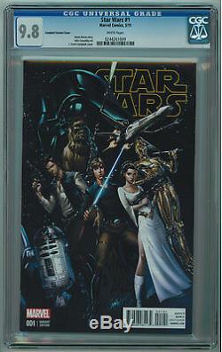 Star Wars #1 Cgc 9.8 J. Scott Campbell Variant White Pages Modern Age