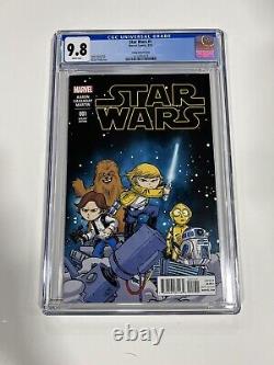 Star Wars 1 Cgc 9.8 Skottie Young Variant White Pages Marvel 2015