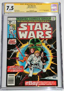 Star Wars #1 Cgc Ss 7.5 Signed By Mark Hamill, Nice Centeringcolorwhite Pages