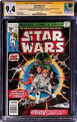 Star Wars #1 Cgc-ss 9.4 Signed 7x By Carrie Fisher Mark Hamill David Prowse 1977