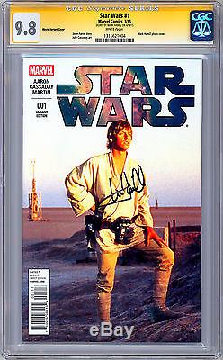 Star Wars #1 Cgc-ss 9.8 Signed Mark Hamill Orig 1977 Movie Actor Foto Cvr 2015