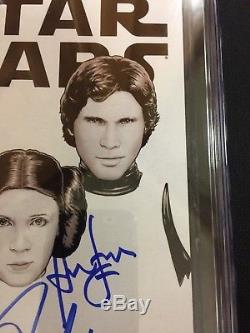 Star Wars #1 Comic Signed by Harrison Ford Mark Hamill Carrie Fisher CGC SS 9.8