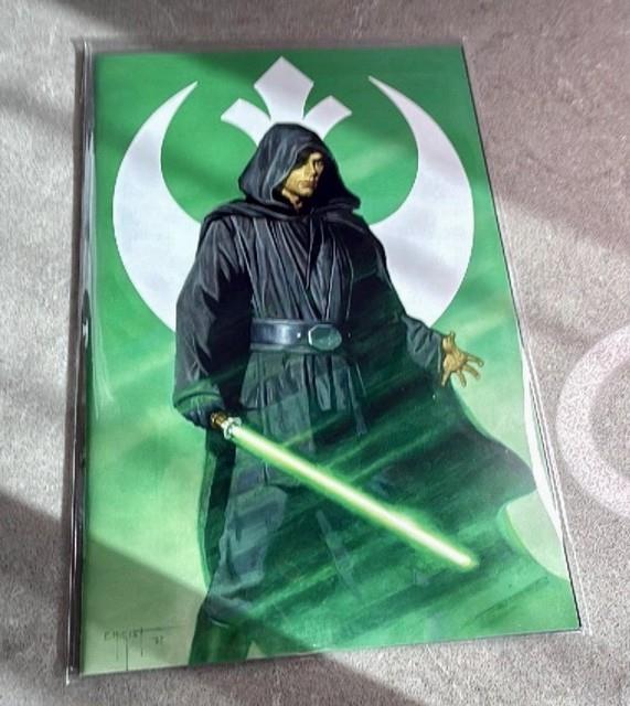 Star Wars #1 E. M. Gist Sdcc Luke Skywalker Green Rebel Symbol Virgin Ltd 500 Nm