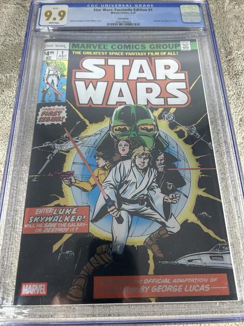 Star Wars 1 Facsimile Ed Cgc 9.9 Foil Edition 6/25 Up 9.8