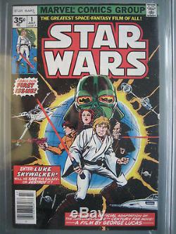Star Wars #1 First Print CGC 9.0 WP 35 Cent Price Variant Marvel Comics 1977
