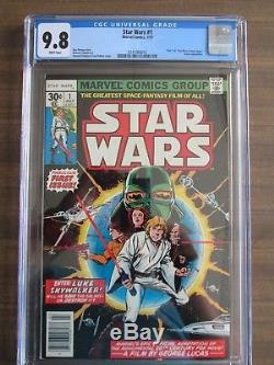Star Wars #1 July 1977 CGC 9.8 WHITE PAGES! 1st print NM/Mint! Well Centered