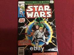 Star Wars #1 Marvel Comic Book 1977 Newsstand First Print Star Wars 30 cents