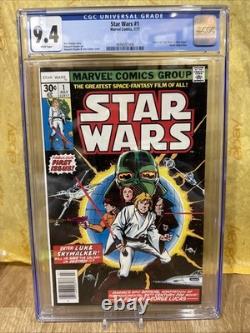 Star Wars #1 Marvel Comics (1977) CGC 9.4 Newsstand 1st Print Graded Comic