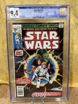 Star Wars #1 Marvel Comics (1977) CGC 9.4 Newsstand 1st Print Graded Comic