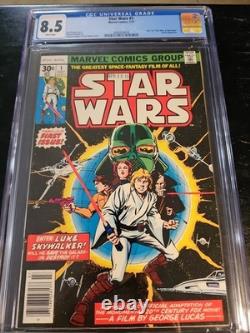 Star Wars #1 Marvel First Print Cgc 8.5 White Pages