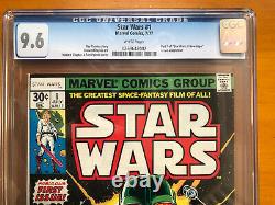 Star Wars #1 Marvel July 1977 cgc 9.6 White Pages