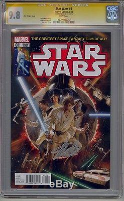 Star Wars #1 Marvel Now Alex Ross Color Variant Cgc 9.8 Ss Signed Stan Lee