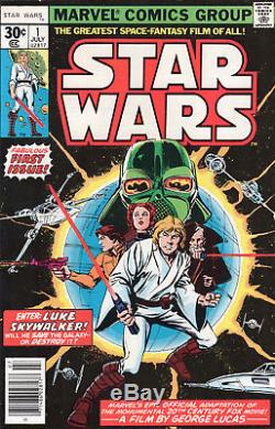 Star Wars #1 PGX 9.0 Very Fine/Near Mint OWithW pgs 1st Prt Marvel 1977 sc-#115