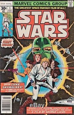 Star Wars #1 PGX 9.0 Very Fine/Near Mint White pgs 1st Prt Marvel 1977 sc-#114