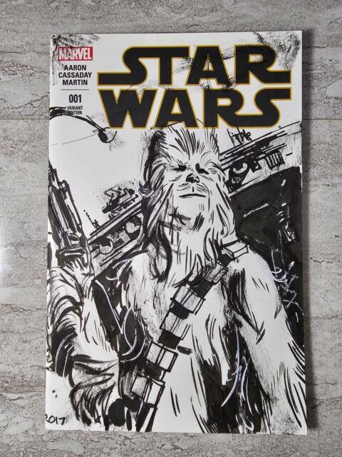 Star Wars #1 Paul Azaceta Chewbacca R2d2 C3po Signed/sketched Marvel Comics