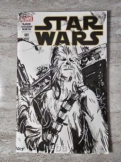Star Wars #1 Paul Azaceta Chewbacca R2D2 C3PO Signed/Sketched Marvel Comics