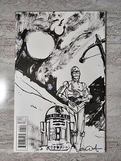 Star Wars #1 Paul Azaceta Chewbacca R2D2 C3PO Signed/Sketched Marvel Comics