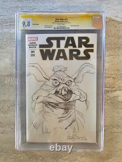 Star Wars #1 Reilly Brown Salacious Crumb Signed/Sketched Marvel Comics CGC 9.8