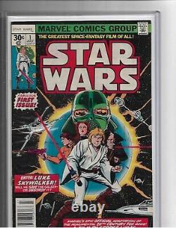 Star Wars #1 Vf-/vf 1st Luke, Leia, C-3po, R2d2 & Darth Vader-bronze Age Key