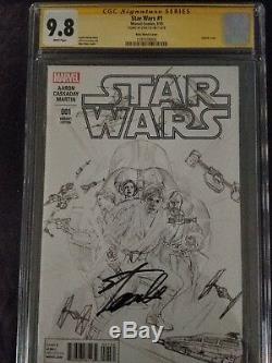 Star Wars #1 (Vol 4) 2015 CGC 9.8 SS signed by Stan Lee