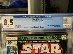 Star Wars #1 cgc Graded 8.5 1977 White Pages