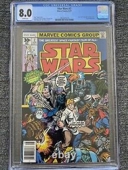 Star Wars # 2 (1977) CGC 8.0? WHITE Pages? 1st Obi-Wan, Han Solo, Chewbacca