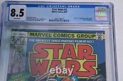Star Wars #2 1977 Marvel 1st app of Obi Won Han Solo Chewbacca CGC 8.5