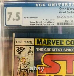 Star Wars #2 35 Cent Price Variant CGC 7.5 1977 Ultra Rare GrailLow CGC Census