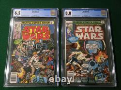 Star Wars #2 & #5 1st Printings CGC 6.5/8.0 1977 Marvel Nice