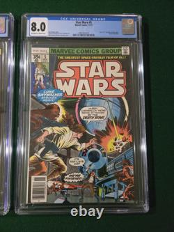 Star Wars #2 & #5 1st Printings CGC 6.5/8.0 1977 Marvel Nice