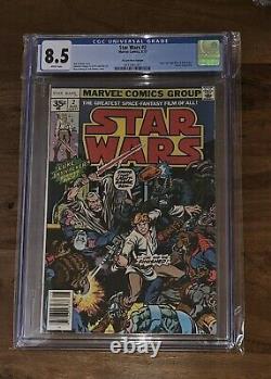 Star Wars #2 CGC 8.5 35 cent price variant. 35 Cents White Pages 1977 Star Wars #2 CGC 8.5 35 cent price variant. 35 Cents White Pages 1977