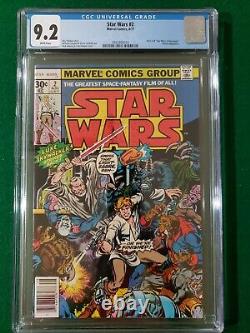 Star Wars 2 CGC 9.2 WHITE PGS 1977 Obi-wan Kenobi first appear 1st print