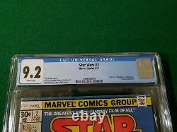 Star Wars 2 CGC 9.2 WHITE PGS 1977 Obi-wan Kenobi first appear 1st print