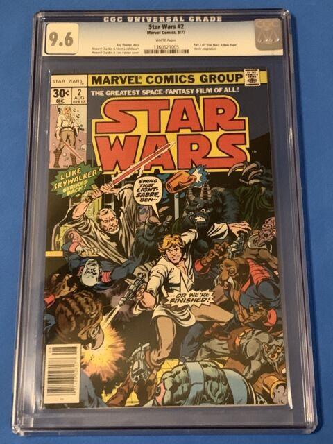 Star Wars 2 Cgc 9.6 White Pages Marvel 1977 Han Solo Chewbacca Luke Skywalker