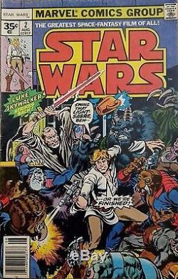 Star Wars #2 F/VF 7.0 RARE 35 Cent Variant Marvel 1977 HAN SOLO MOVIE