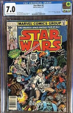 Star Wars #2? Graded 7.0? 1st Obi Won Han Solo Chewbacca Marvel Comic 1977