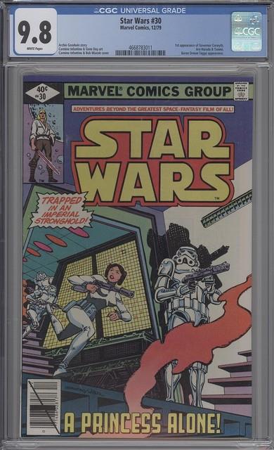 Star Wars #30 Cgc 9.8 White Pages Marvel 1979 Leia Stormtrooper Free Shipping