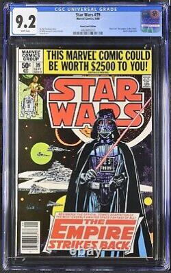 Star Wars #39 CGC 9.2 NM- White Pages 1980 Marvel Newsstand Variant Darth Vader