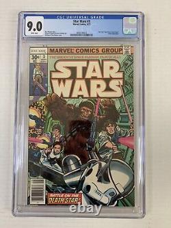 Star Wars #3 CGC 9.0 white pages 1977 1st Print A New Hope Adaptation