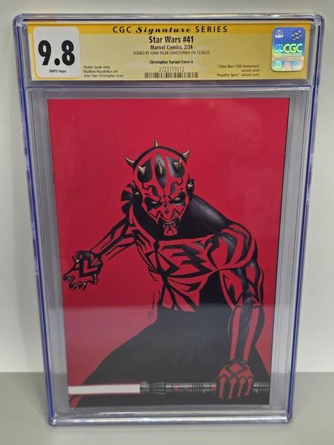 Star Wars 41 Cgc 9.8 Signed By John Tyler Christopher Darth Maul 2024