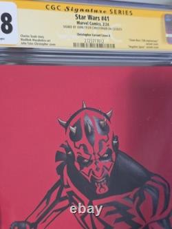 Star Wars 41 Cgc 9.8 Signed By John Tyler Christopher Darth Maul 2024