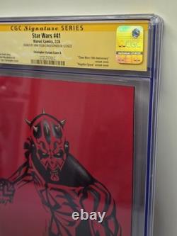 Star Wars 41 Cgc 9.8 Signed By John Tyler Christopher Darth Maul 2024